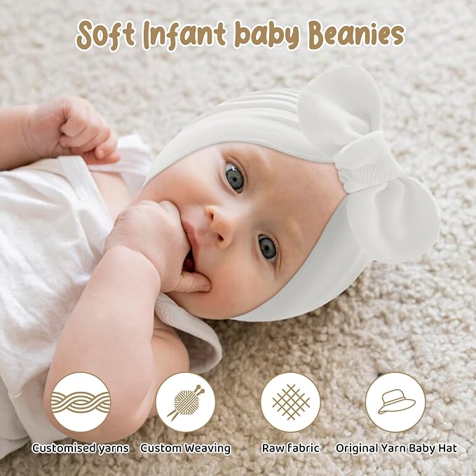 Century Star Newborn Hat for Baby Girls Infant Toddler Soft Hospital Hats - Image 6