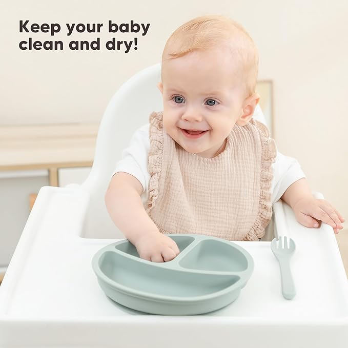 Bearmoss 8 Pack Muslin Baby Bibs - Image 2