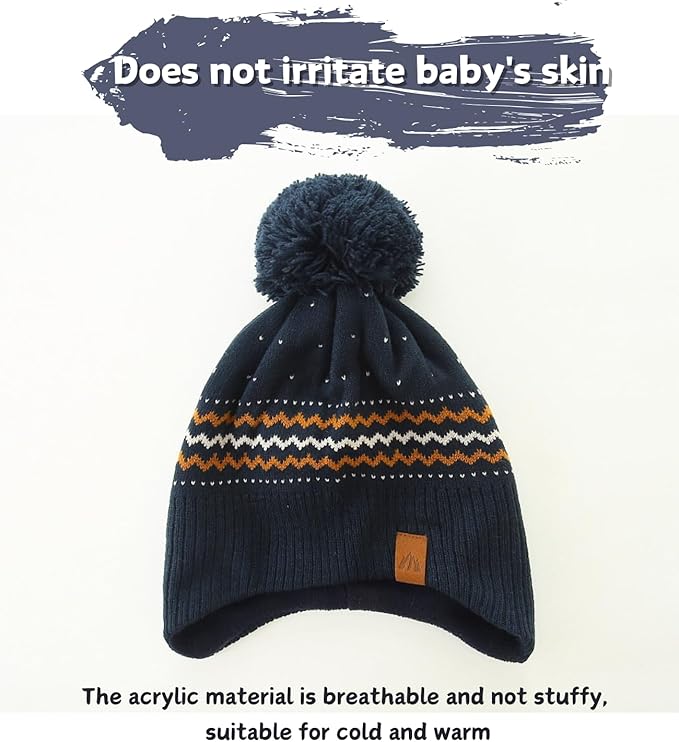 Moon Kitty Baby Boys Hats Toddler Beanies for Boys Winter Fleece Winter Hat Boys