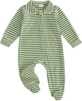 Seyurigaoka Newborn Baby Boy Girl Romper Long Sleeve Zipper Jumpsuit by SEYURIGAOKA