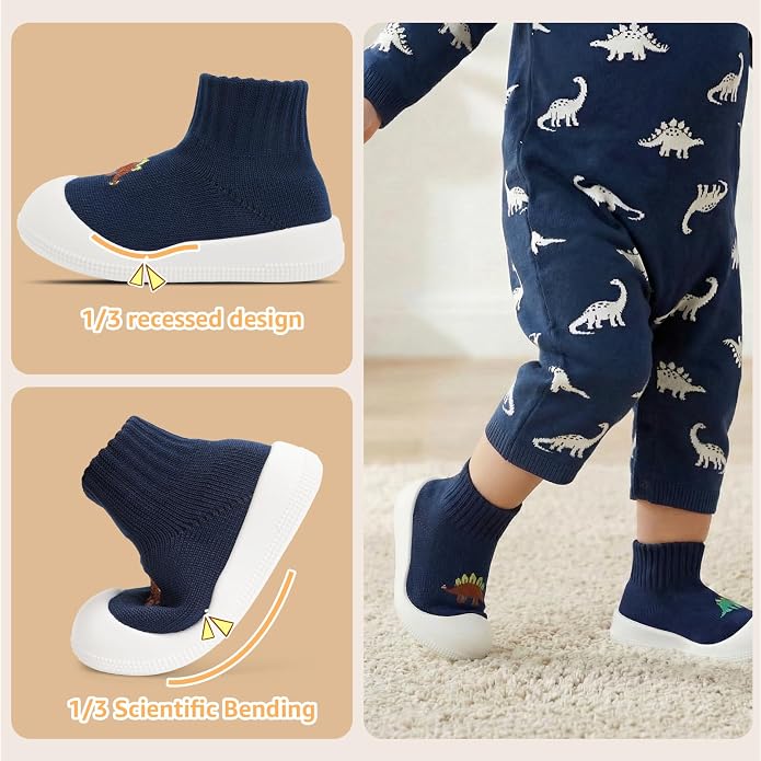 STQ Baby/Toddler Sock Walking Shoes Infant Slippers - Image 4