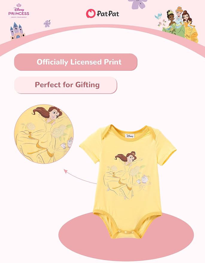 Disney Baby Viscose Made from Bamboo 3-Pack Bodysuits Set Newborn to Infant - Image 5