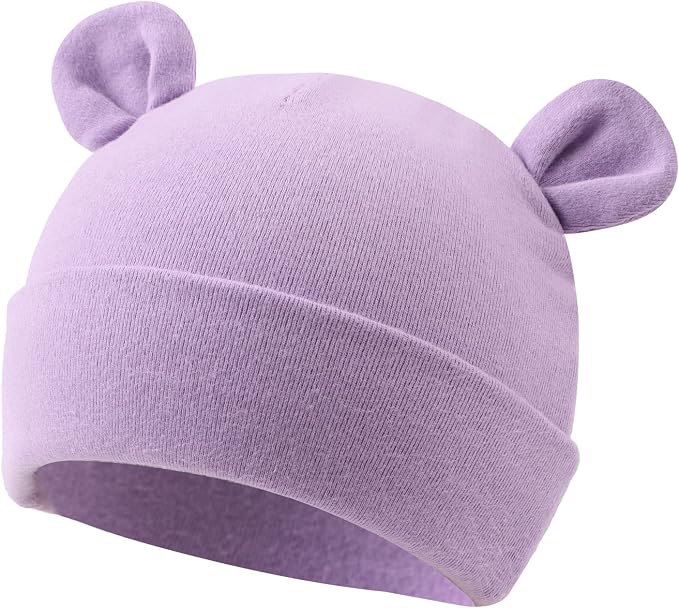 Pesaat Newborn Hospital Hat 0-12Months Preemie Boys Girls Beanie Solid Infant - Image 2