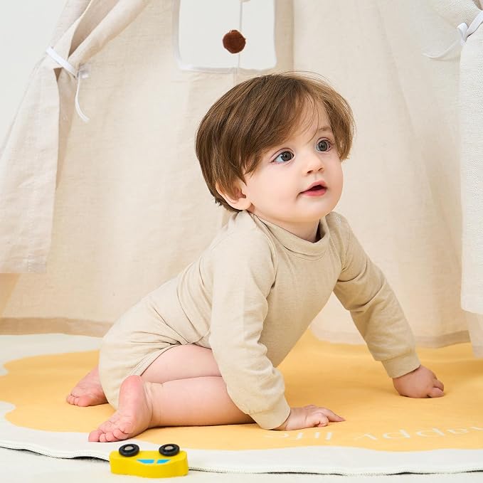 pureborn Baby Girls Boys Bodysuit Super Soft Cotton Romper 0-24 Months | - Image 2