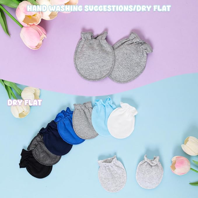 18 Pairs Newborn Baby Cotton Mittens No Scratch Gloves Newborn Mittens Infant - Image 3