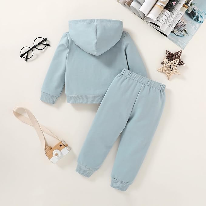 Happy Town Baby Fall Outfits for Girl Boy Long Sleeve Hoodie Top and Long - Image 3