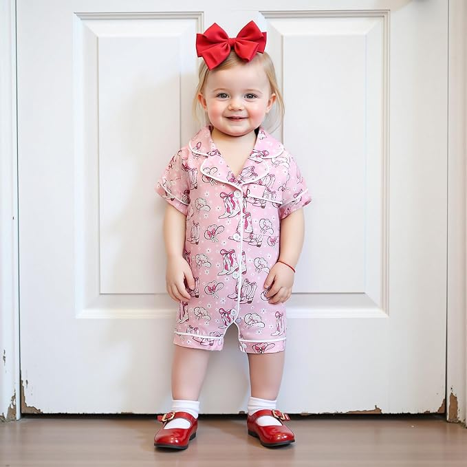 Balaflyie Newborn Summer Pajamas Baby Boy Girl Button Down Romper Cute Infant - Image 2
