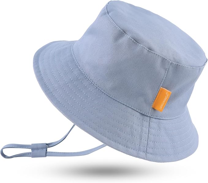 JANGANNSA Cotton Baby Sun Hat Infant Toddler Boys Girls Bucket Hats Summer Sun by JANGANNSA