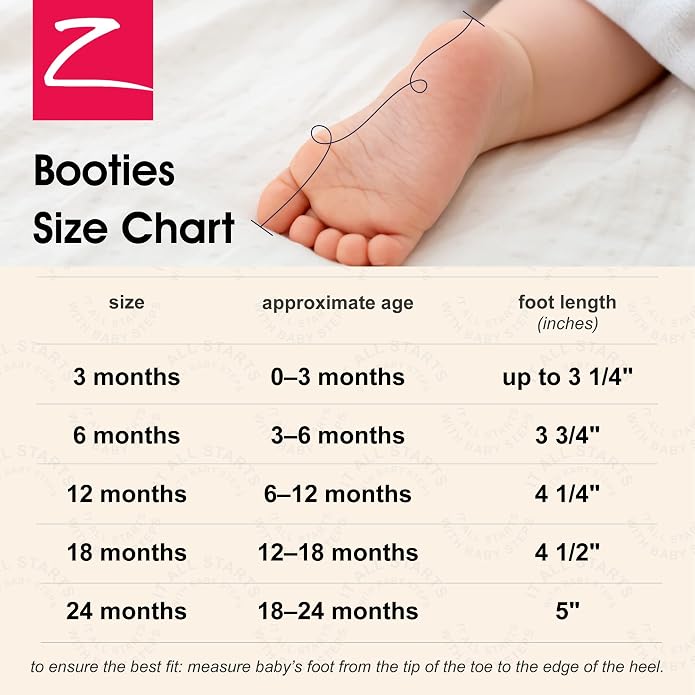 Zutano Unisex Organic Cotton Baby Booties, Stay-On and Non-Slip, Newborn to - Image 6