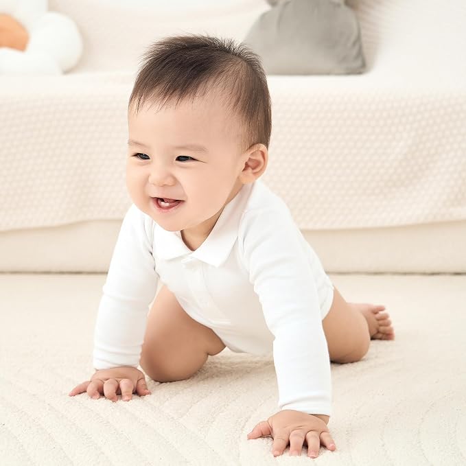 pureborn Baby Girls Boys Bodysuit Super Soft Cotton Romper 0-24 Months | - Image 2