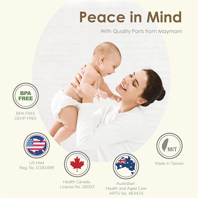 Maymom MyFit Crater Series 17mm Two-Piece Design Small Breastshield Compatible with Medela Breast Pump Parts; Replace Shields; Fit Flex Connector; 2pc