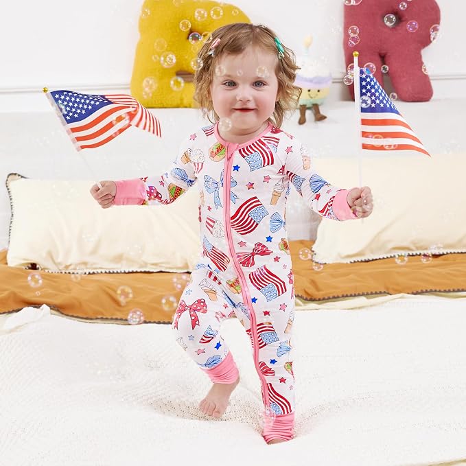 babee Reshinee Viscose Derived from Bamboo Baby Footie Pajamas Convertible - Image 9
