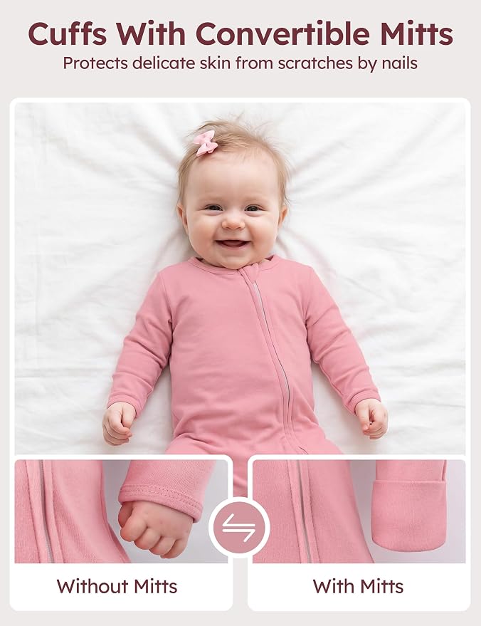 Unnivoll Baby Sleepers 100% Cotton Baby Pajamas Baby Boys Girls Clothes | - Image 5