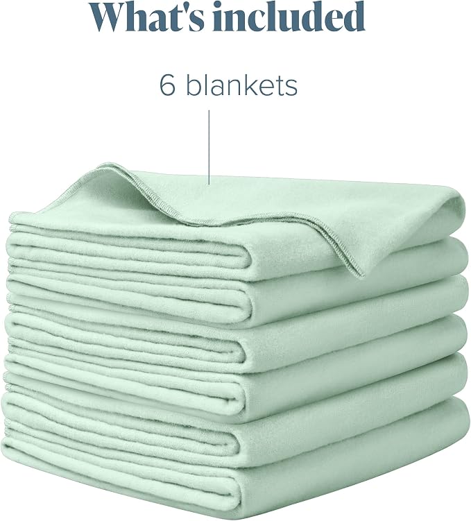 Bare Home Flannel Receiving Blanket, Premium 100% Cotton Flannel Blanket 6-Pack - Image 7