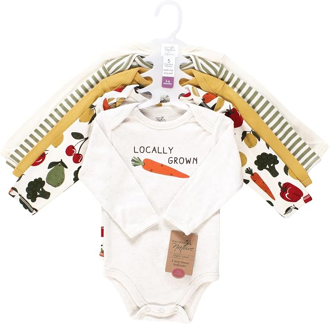 Touched by Nature Unisex Baby Organic Cotton Long-Sleeve Bodysuits - Image 2