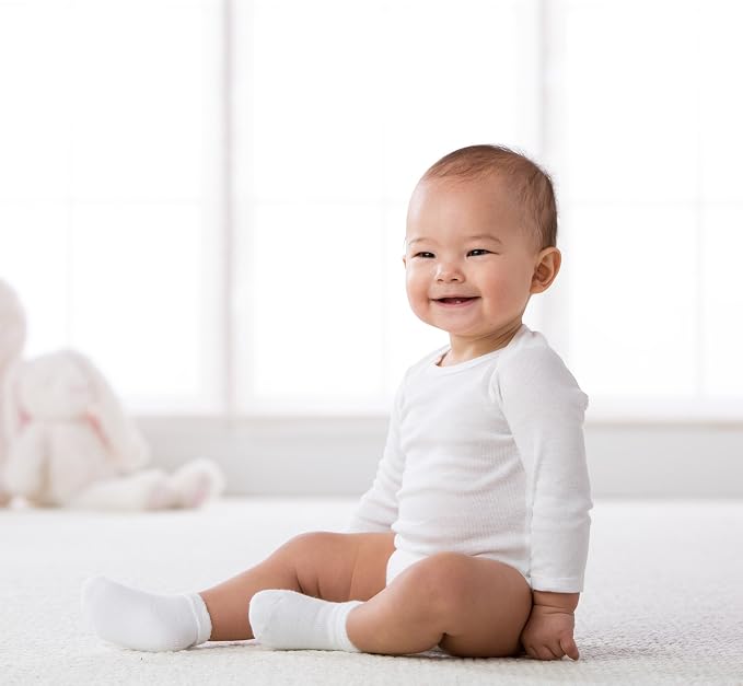 Gerber Baby Boys & Girls 6-Pack White Terry Socks - Image 3