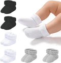 Newborn Socks 0-3 Months Preemie Infant Cotton Terry Ankle Socks 6 Pairs by Miniangel