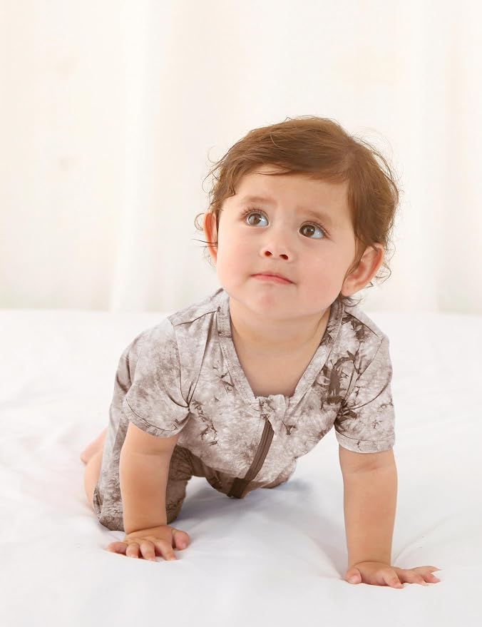 Jimonda Baby Bamboo Viscose Tie Dye Rompers Girl/Boys 3pc Pjs | Premium Soft - Image 4