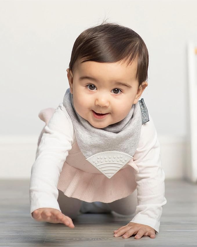 Cheeky Chompers Neckerchew Teething Bib, 2-in-1 Bandana Style Bib w/Food Grade - Image 8