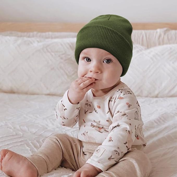 DRESHOW BQUBO 3 Pack Baby Beanies Toddler Kids Winter Hats Soft Knit Hat - Image 3