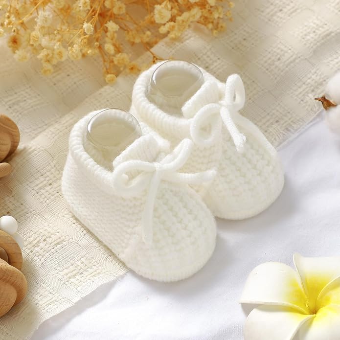 Baby Booties Newborn Baby First Shoes | Cozy Warm Knit Soft Booties - Image 6