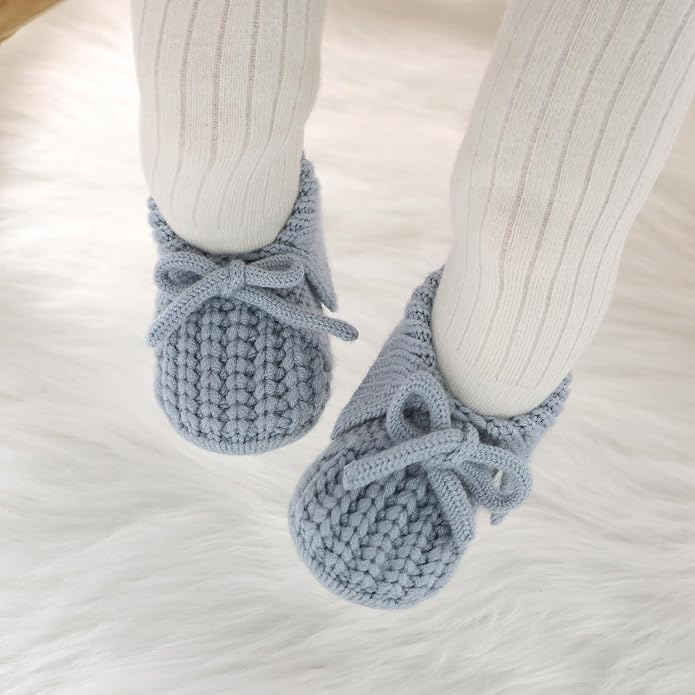 Baby Booties Newborn Boys Girls First Walkers Knit Infant Sock Shoes - Image 4