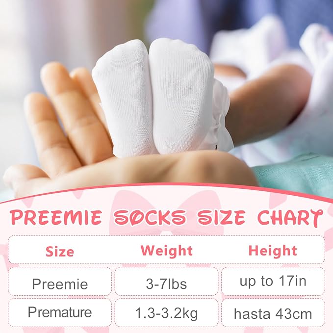 Twistover 10 Pairs Preemie Cotton Turn Cuff Socks - Image 3