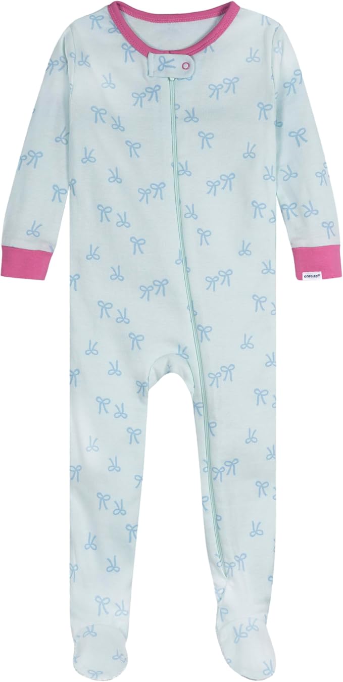 Onesies Brand Baby Girls 4-Pack Footed Pajamas - Image 5