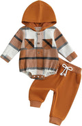 Douhoow Infant Baby Fall Clothes Boy Girl Plaid Hoodie Sweatshirt Romper by DouhoowBabyKidsClothes
