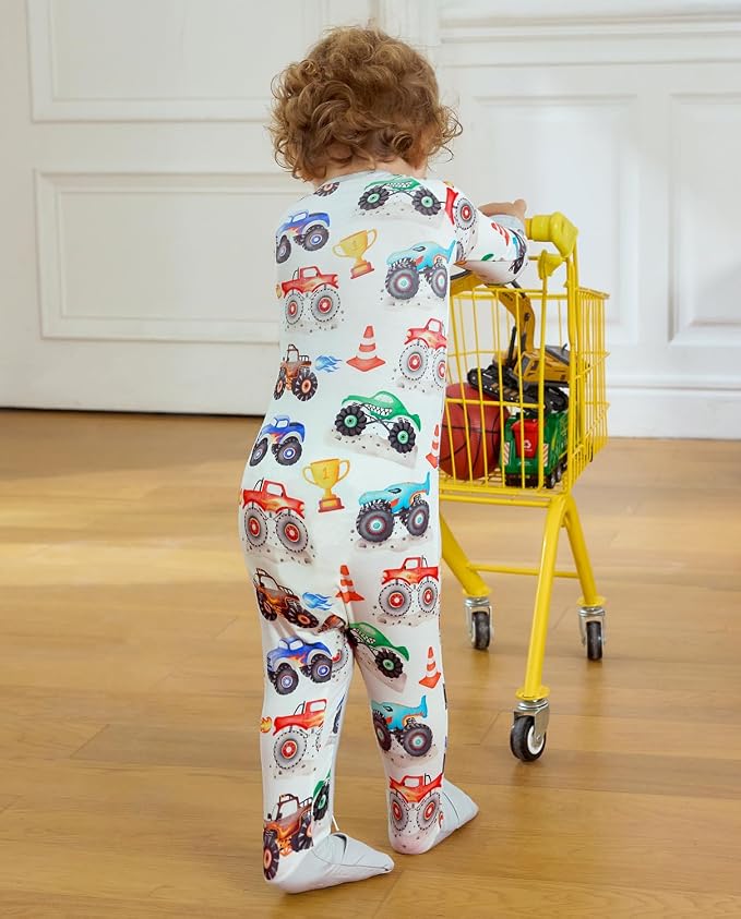 babee Reshinee Bamboo Viscose Baby Footie Pajama, Zipper Sleeper Boys Girls | - Image 3