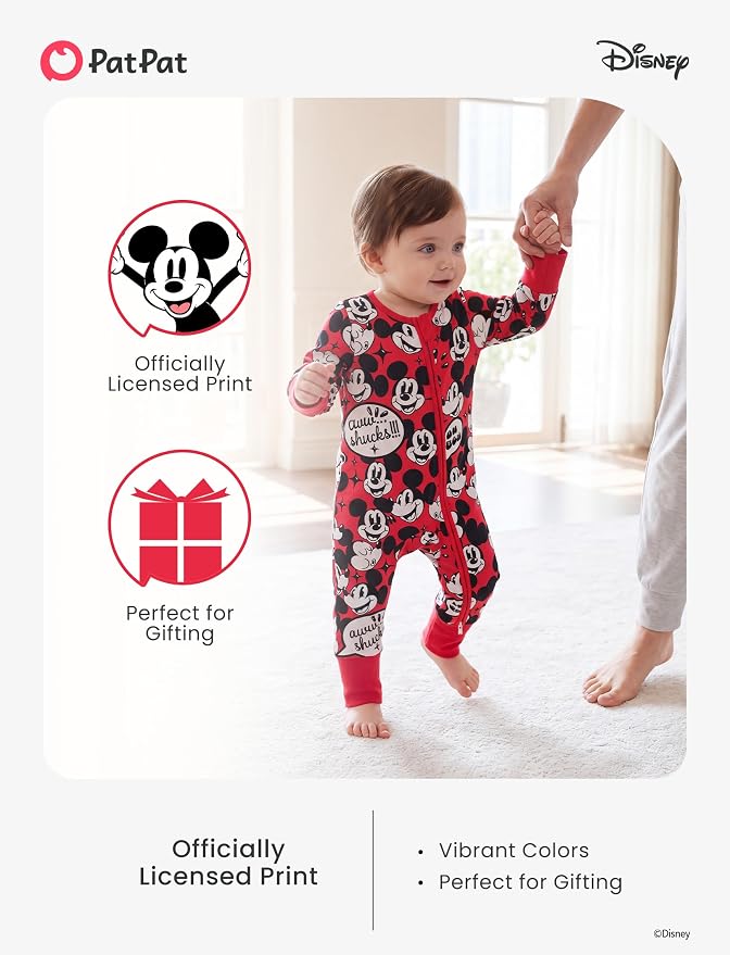 Disney Baby Viscose Made from Bamboo 2-Way Zipper Footie Outfit NB to Inf - Image 4