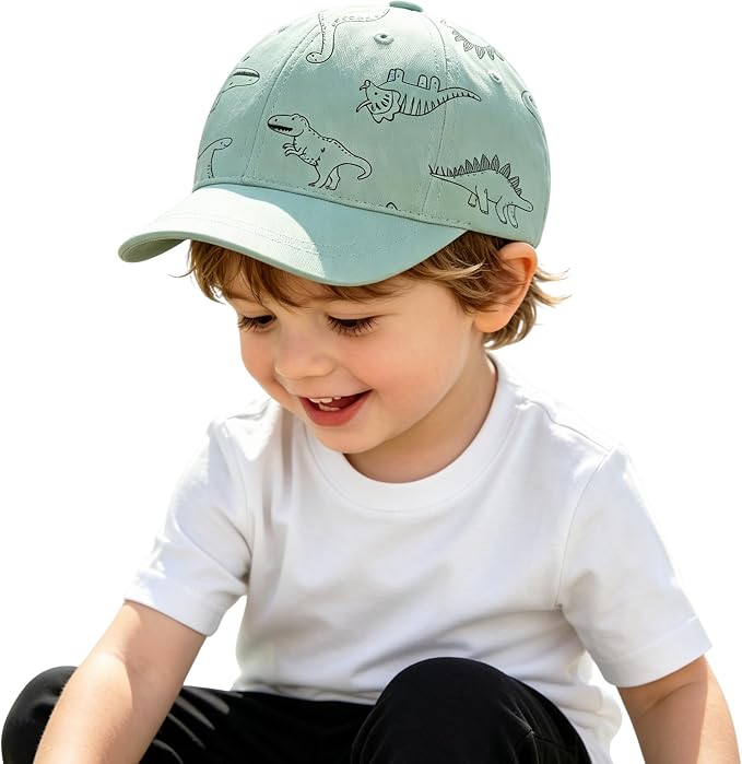 Toddler Sun Hats Baby Boys Cap Girls Adjustable Dinosaur Baseball Kids Hats by UrbanVirgin