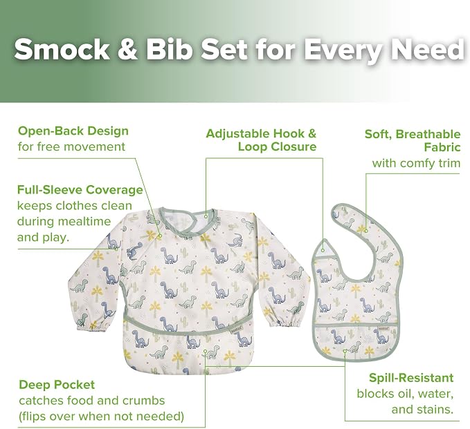 haakaa Waterproof Baby Bibs for Eating 2pcs for 6-24M - Image 5