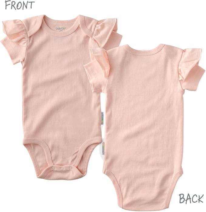 Butterblu Rory 10-Pack Short Sleeve Ruffle Bodysuits 100% Cotton | GOTS - Image 3