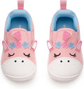 SKYWHEEL Toddler Slip On Shoes Wide Toe Box Barefoot Casual Canvas Walking Tennis Shoes for Boys Girls Cute Sneakers
