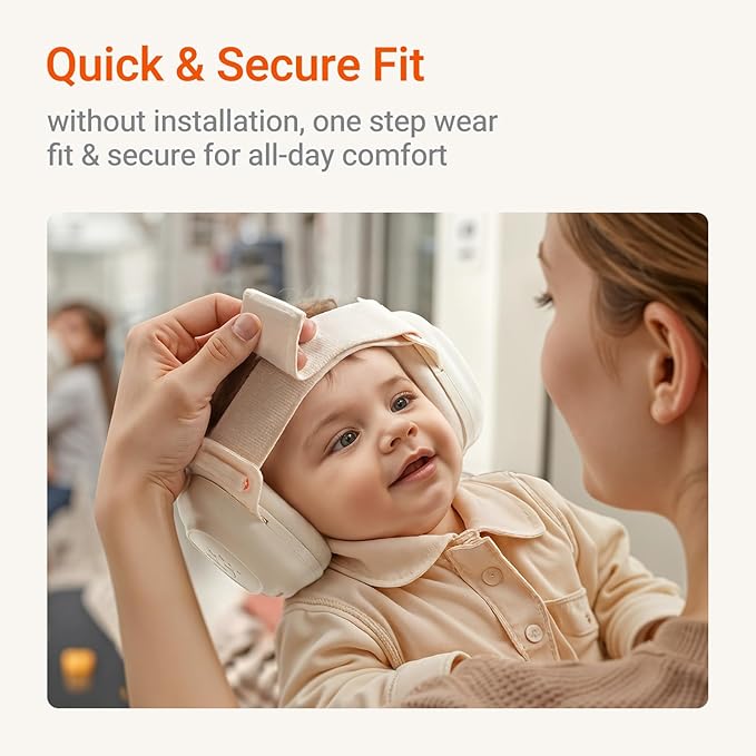 MAMAZING Baby Ear Protection for Infants and Toddlers (3 to 48 Months), 25dB Noise Cancelling Headphones for Travel, Airplanes, Concerts – CE & ANSI Certified Hearing Protection & Improves Sleep