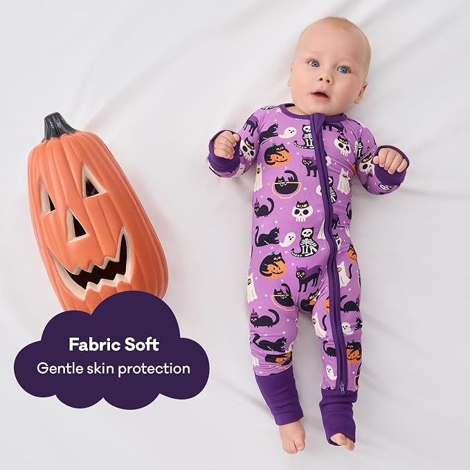 pureborn Baby Sleeper Viscose from Bamboo Zipper Footies 0-24 Months - Image 2