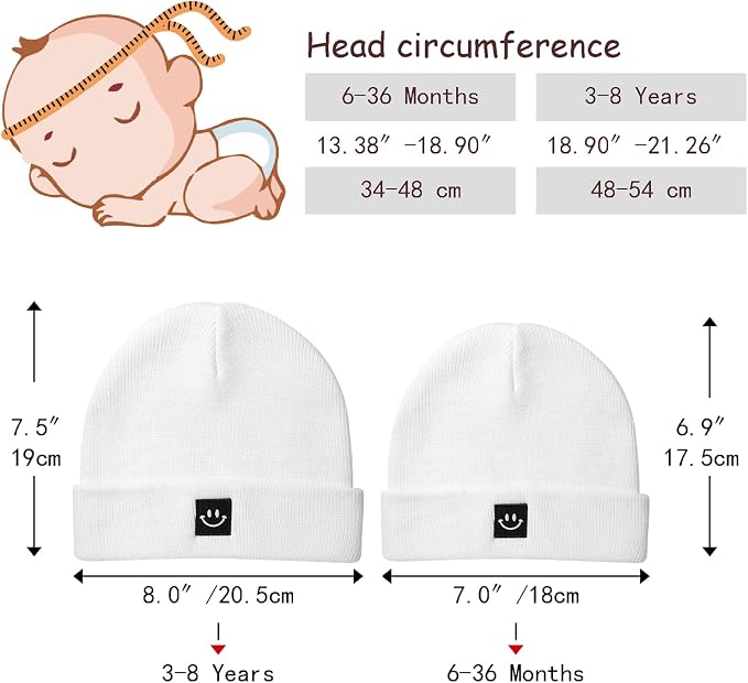 Baby Beanie Knit Ski Hat with Cute Face - Image 5