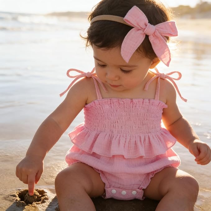 Baby Girl Romper Ruffle Newborn Girl Bodysuit Jumpsuit Baby Girl Clothes Outfit - Image 5