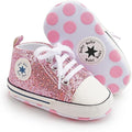 Unisex Baby Girls Boys Canvas High-top Shoes, Newborn Infant Anti-Slip Soft by KKIIDDSS