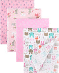 New Flannel Receiving Blankets 4 Pcs, Baby Swaddle Blankets, Infant Flannel by Unknown