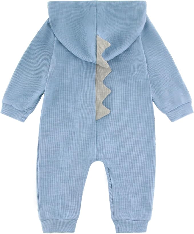 Baby Jumpsuit Hoodie Romper Zipper Long Sleeve One Piece Outfits Warm Clothes - Image 2