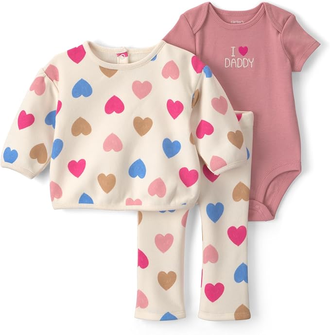 Carter's Baby Girls' 3-piece Bodysuit Pant Sets by Carters