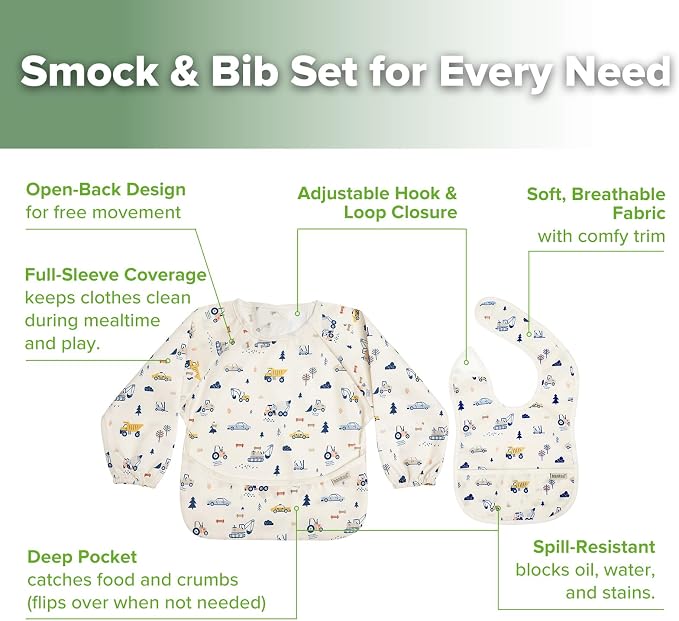 haakaa Waterproof Baby Bibs for Eating 2pcs for 6-24M - Image 5