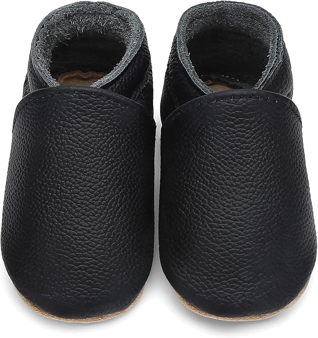 Genuine Leather Baby Booties Soft Sole Toddler Walking Shoes by Aijoviko