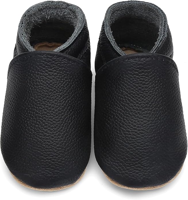 Genuine Leather Baby Booties Soft Sole Toddler Walking Shoes by Aijoviko