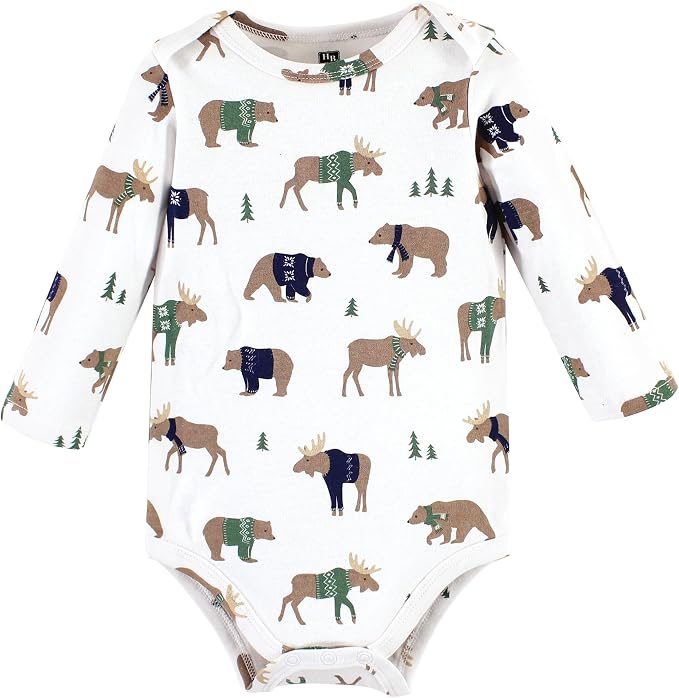 Hudson Baby baby-boys Cotton Long-sleeve Bodysuits 3-pack - Image 4