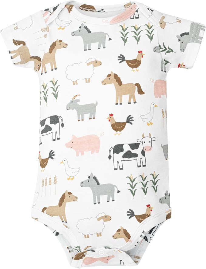 Hudson Baby Unisex Baby Cotton Bodysuits 5-Pack - Image 6