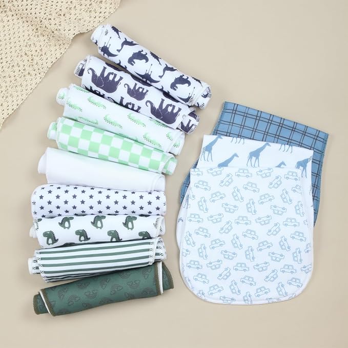 10-Pack Burp Cloths for Baby Boys and Girls - Image 6