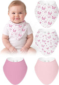 4 Pcs Baby Bandana Bib Cute Baby Nursery Decor Cotton Newborn Infant Feeding by Boao